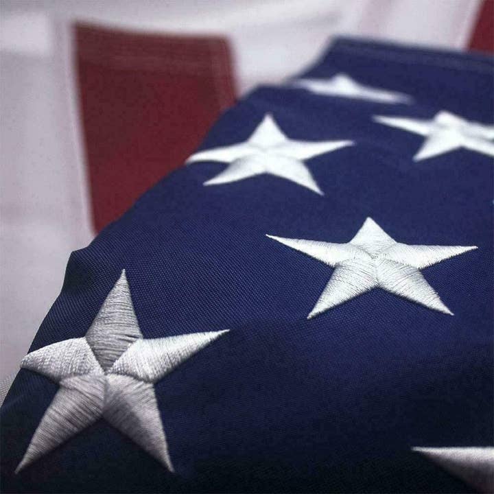 Hometeczone LLC - Wholesale Flag - American Flag 5x8 ft 4x6 ft 3x5 ft Outdoor Heavy Duty Embroidered Stars USA Flag Sewn Stripes Fade Resistance Brass Grommets All Weather UV.1