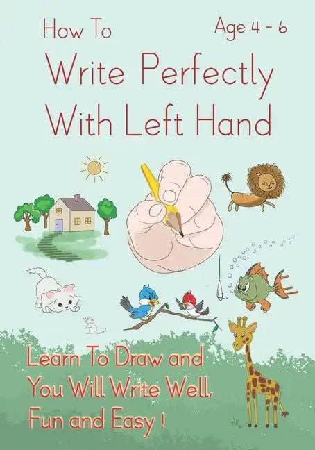Books by splitShops - Wholesale Book - Kids - How To Write Perfectly With Left Hand, Learn To Draw and You Will Write Well, Fun and Easy! Age 4-6 - Paperback