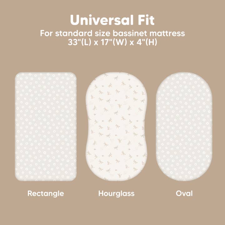 Meadow Isla Bassinet Mattress Sheets Fitted for Baby Girls, Boys for wholesale on Faire