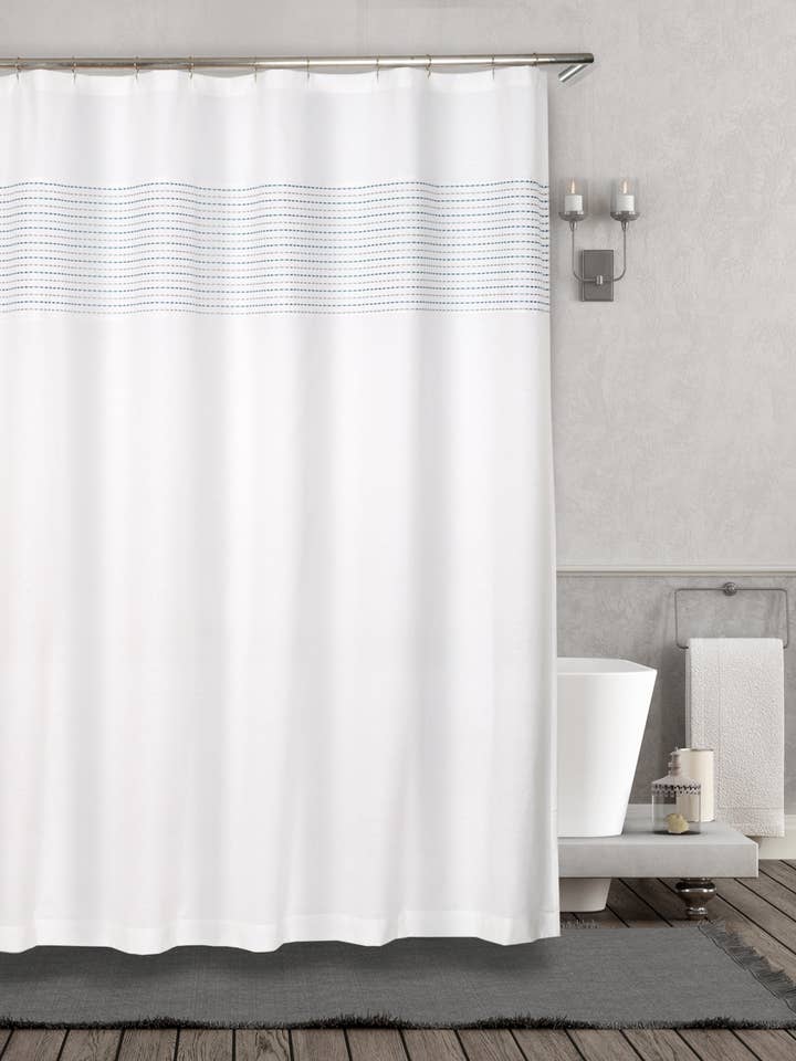 Polyslub Border stoffen douchegordijnvoering 72x72 voor wholesale door Duck River