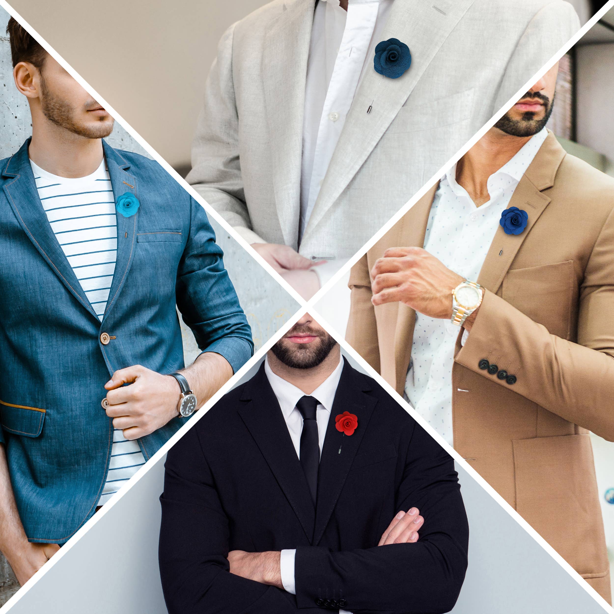 JLIKA – wholesale Lapel pin/button – 12Pc Lapel Pin Flower3