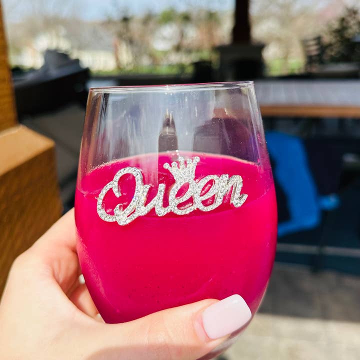 The Queens' Jewels® - Wholesale Wine Glass - Queen Jeweled Stemless Wine Glass1