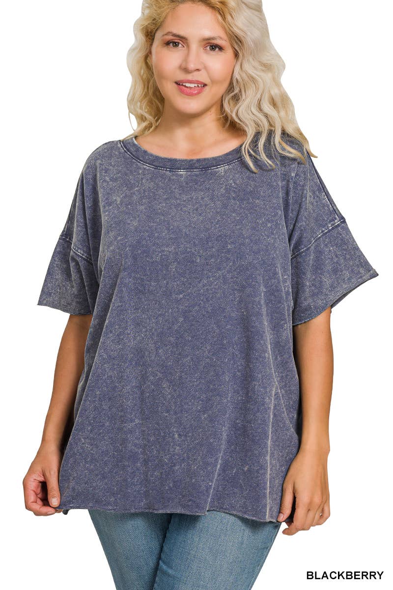 42POPS - Wholesale T-Shirt - Women's - ".._ Washed French Terry Loose fit Top Reg/Plus31