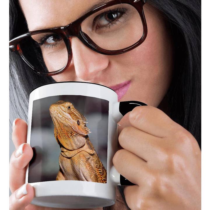 3dRose – Großhandel Kaffeebecher – 3dRose, Bartagame, Pogona vitticeps, Eidechse, Reptil - NA02 AJE0365 - Adam Jones, Tasse1