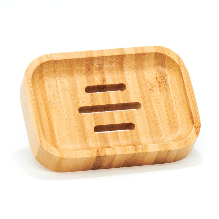 Curved Rectangular Bamboo Soap Dish (Unbranded, Unpackaged) for wholesale by Desesh