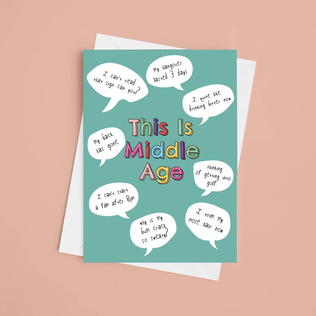 Laura Lonsdale – wholesale Birthday card – This Is Middle Age - For Him - 5x7 Birthday Card