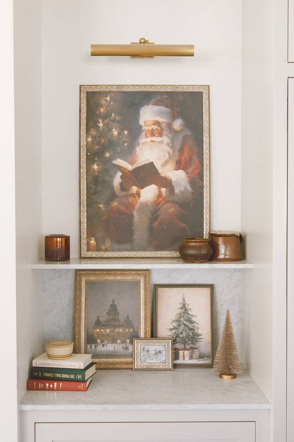 Petal Lane Home - Wholesale Christmas Wall Art - Classic Santa Framed Antique Art3