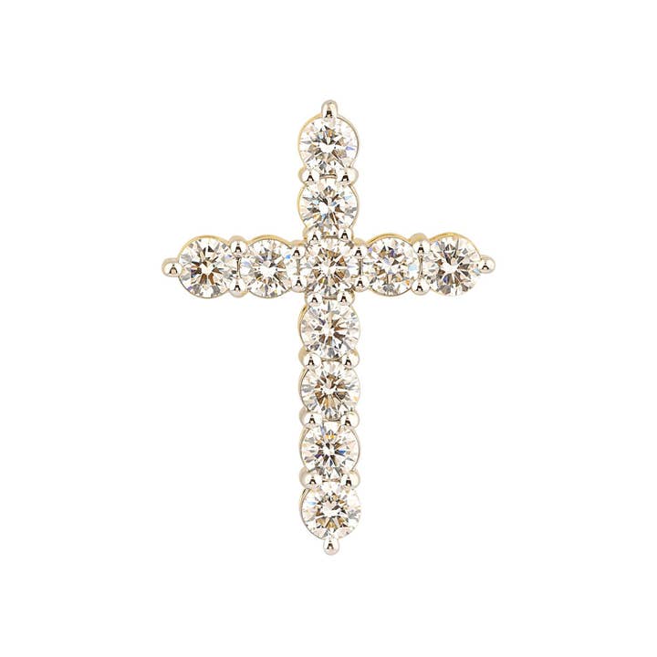 2,00 CTW VS Laborgezüchteter Diamant-Kreuzanhänger 14K Gold für den Großhandel von White Rock