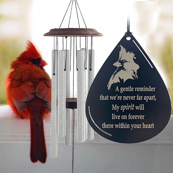 Weathered Raindrop - Wholesale Wind Chime - Wind Chime Memorial Cardinal Sympathy Funeral Gifts