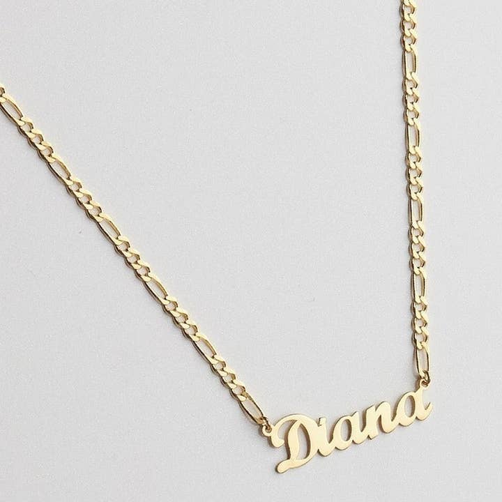 JoyPersonalized - Wholesale Pendant/charm necklace - Figaro Chain Name Necklace0