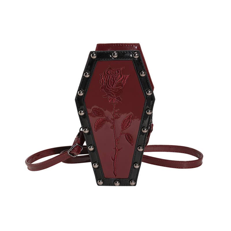 Tourtiwi – wholesale Axelväska - Dam – Spindelnät & Rosmönster Beströdda Kistformade Axelremsväskor0