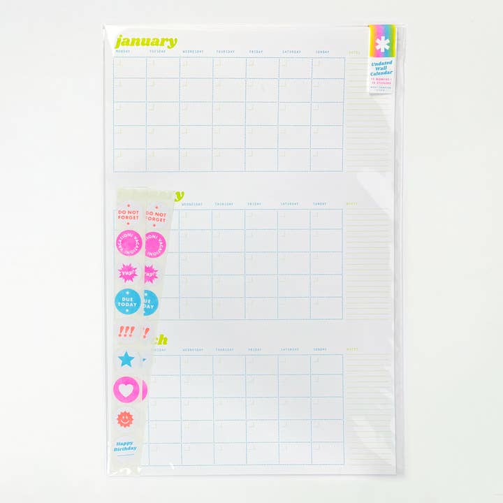 Calendario Perpetuo de Pared - Sin Fecha para venta al por mayor de Next Chapter Studio