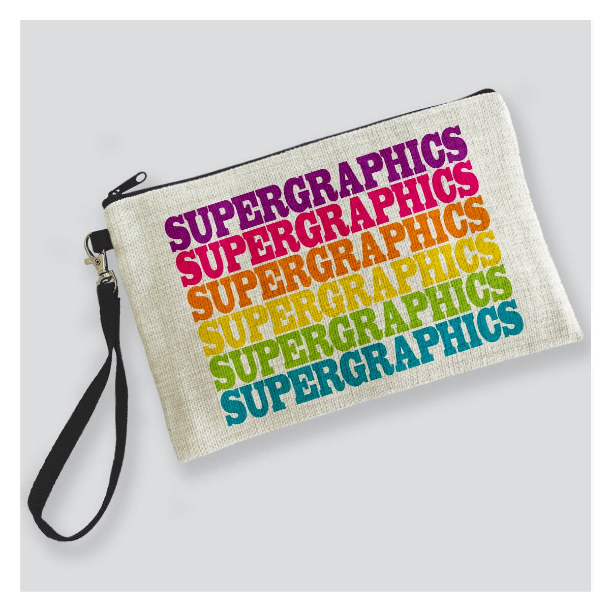 Rock Scissor Paper - Wholesale Pouch - Women's - Personalized City Zip Pouch - Supergraphics Name Drop Design0