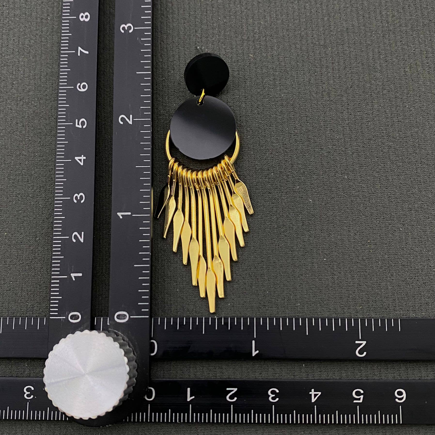 Mio Queena - Wholesale Dangle Earrings - Gold Plated Metal Fringe Dangle Earrings3