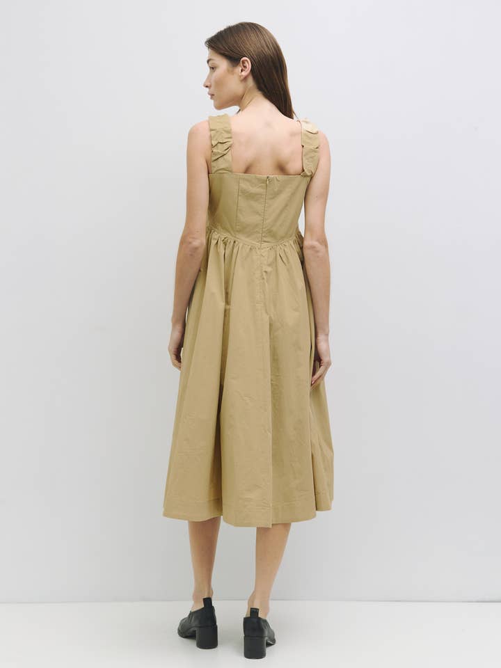 MOD REF - Wholesale Jurk - Dames - The Alora jurk | midi-jurk met elastische schouders6