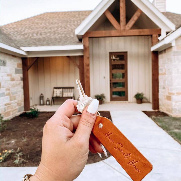 Twin Sparrow - Wholesale Keychain - Unisex - "Home Sweet Home" Script Keychain
