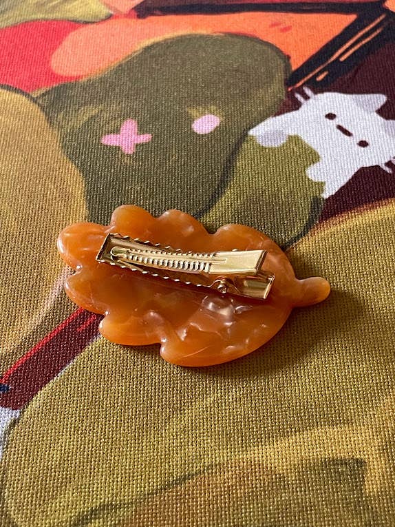 Paper Rat Illustrations - Wholesale Hair Clip - Women's - Autumn Leaf Hair Clip Barrette1