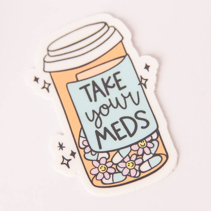 Pegatina Toma tus medicamentos para venta al por mayor de Darling Doe Designs
