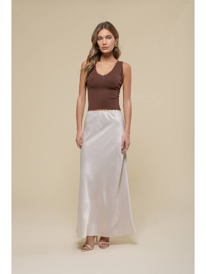 The Workshop Studio – wholesale Stickad topp - Dam – ÄRMLÖS TRÖJA MED KAMMUSSLINGSKANT STICKAD CROP TOP15