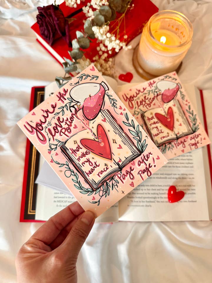 You’re The Love Potion Bookish Greeting Card for wholesale by Arts By BooksNMae