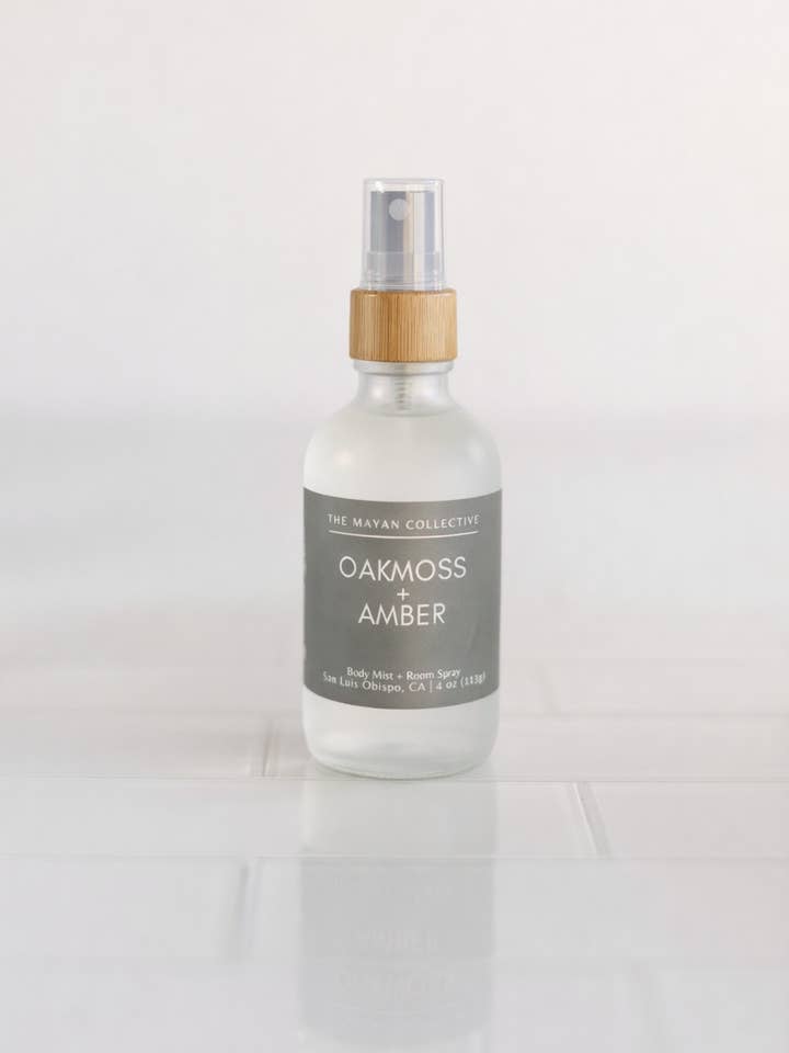 Oak Moss + Amber Linen + Room Spray for wholesale by The Mayan Collective
