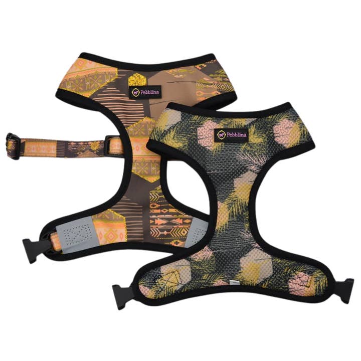 Hexagon Reversible Dog Harness for wholesale by Pebblina