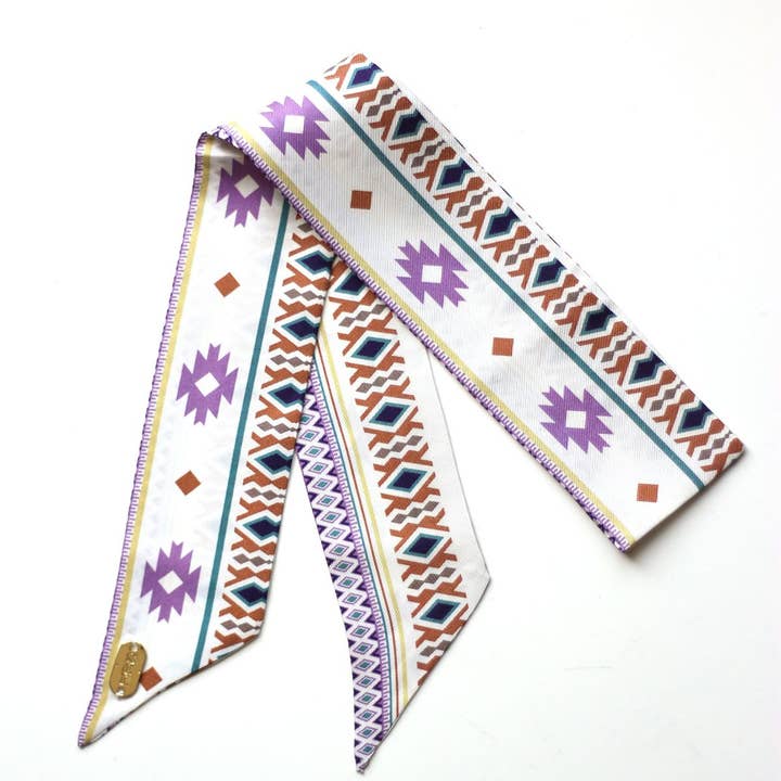 Snow Aztec Lil Twilly Scarf 33" | Wrist Scarf for wholesale by Sophisticated Country Lady