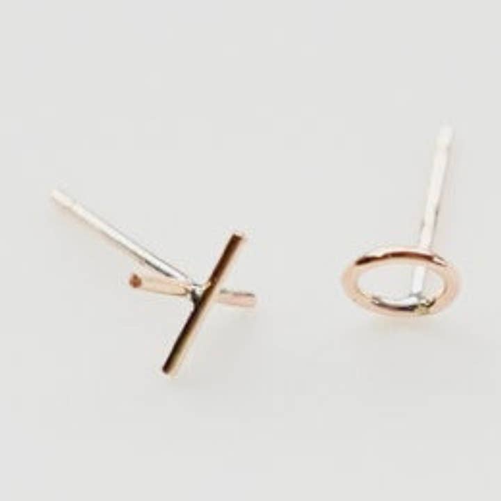 Gold XO Studs for wholesale by Devi Arts Collective