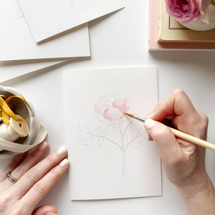 emily lex studio - Wholesale Stationery/Notecard Set - garden flowers paintable notecards