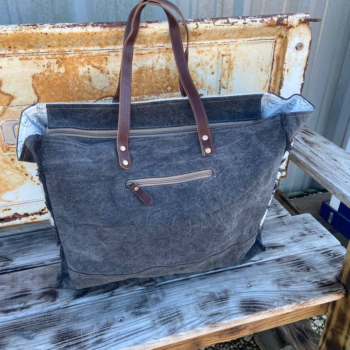 Texas Western Cowhide Bags and More - Wholesale Weekender Bag - Women's - Tooled Leather Cowhide Travel Overnight Weekender Myra Bag