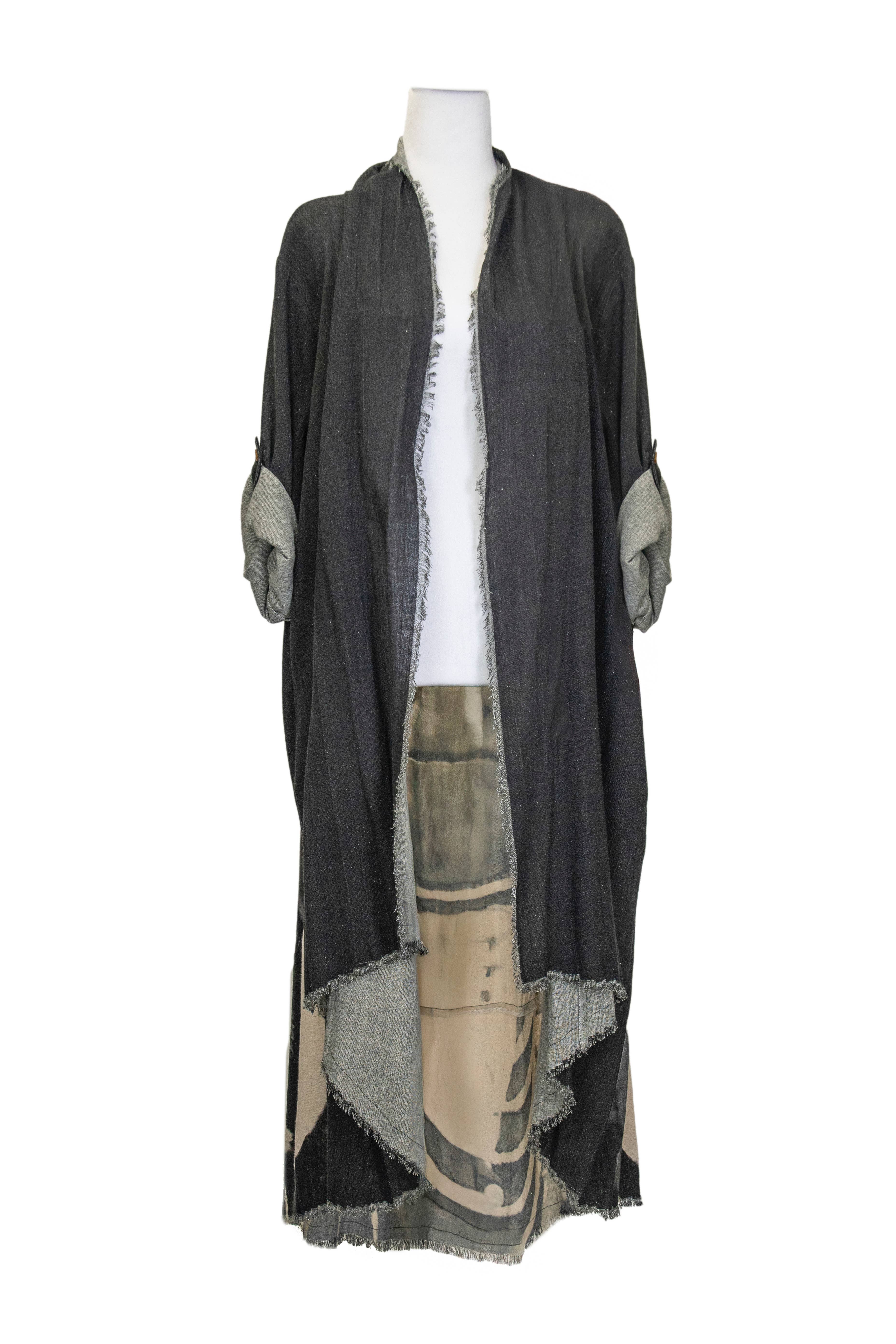 LeParisPetit by I Love Linen – Großhandel Kimono – Damen – Duster mit Chief Joseph in Denimblau oder Dunkelgrau3
