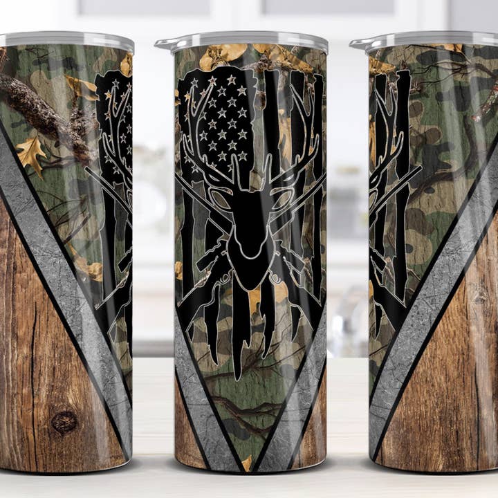 Gobelet de chasse de 20 oz avec paille, idée cadeau pour les papas pour la vente par ThePlanningQueen