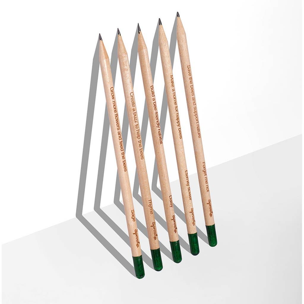 SproutWorld - Wholesale Pencil - SproutWorld Plantable Pencils | Happy Bee · 5 Pack3