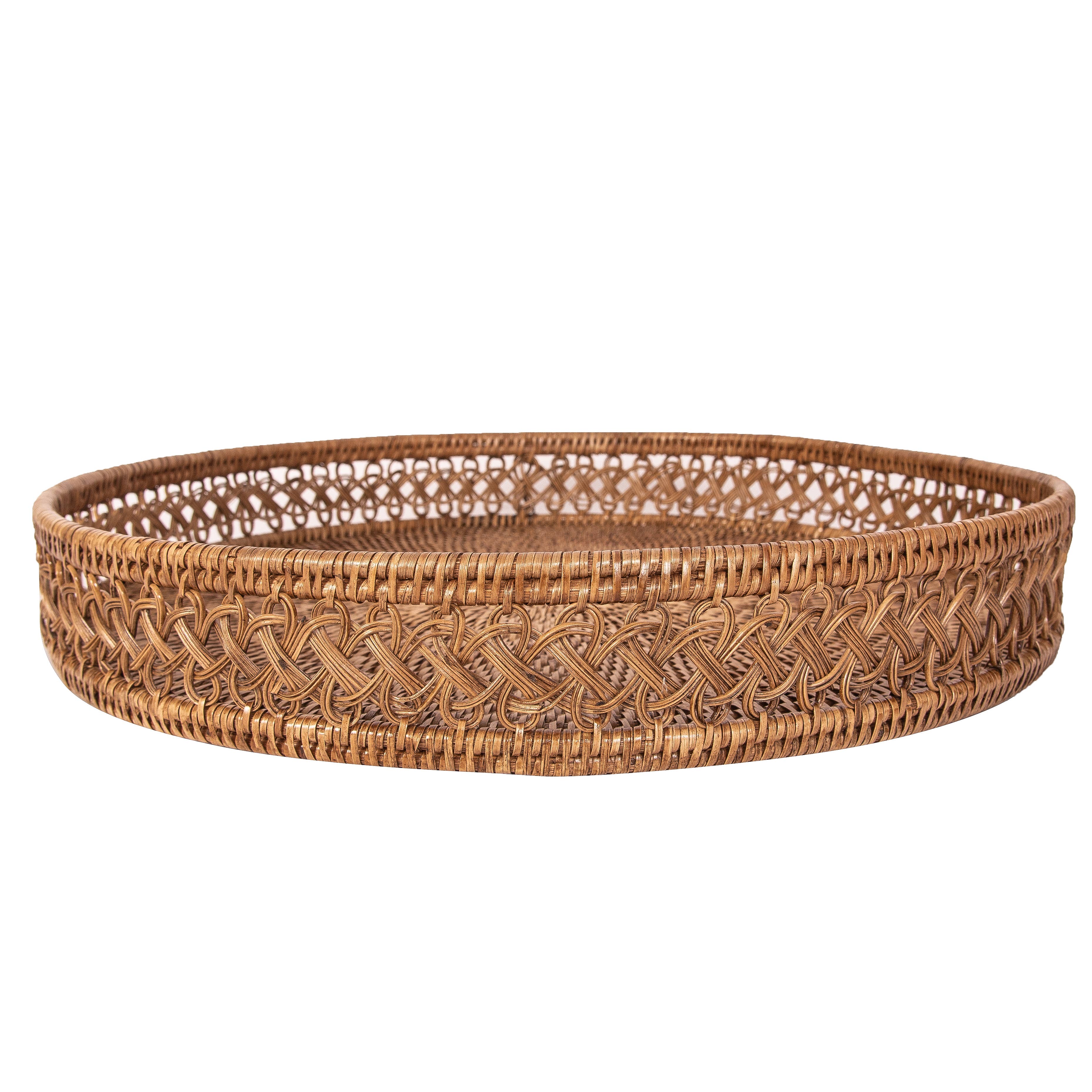 Artifacts Trading Company - Wholesale Decorative Tray - Rattan Round Tray – Seca Design0