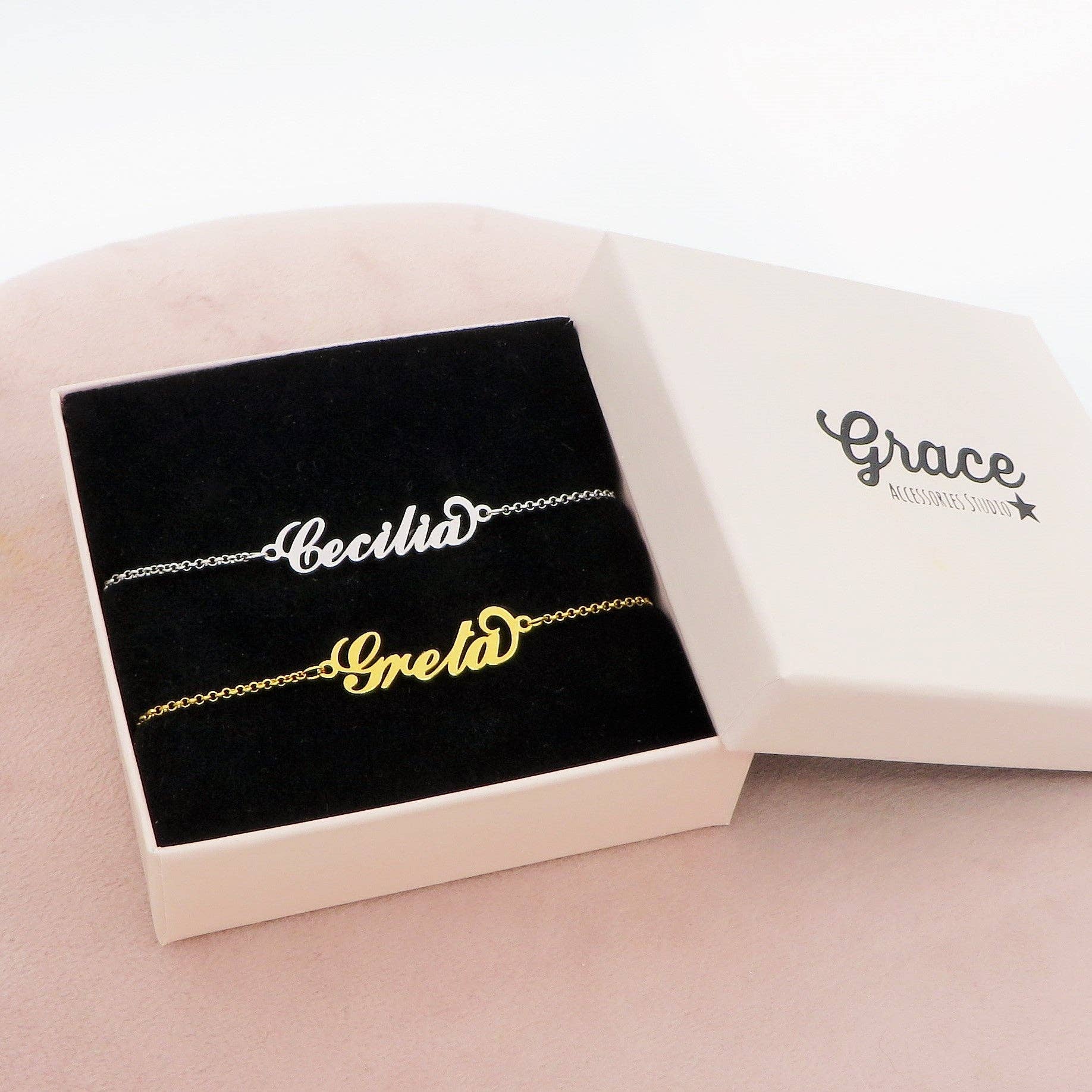 Daemon srls - Wholesale Charm/Dangle Bracelet - YOUR NAMES ~ Bracciale / Cavigliera NOMI Personalizzati in Acciaio Inossidabile 316L5