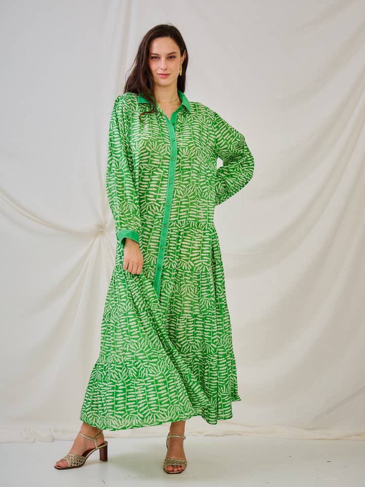 Maxi robe chemise en coton - Orice pour la vente par Orice