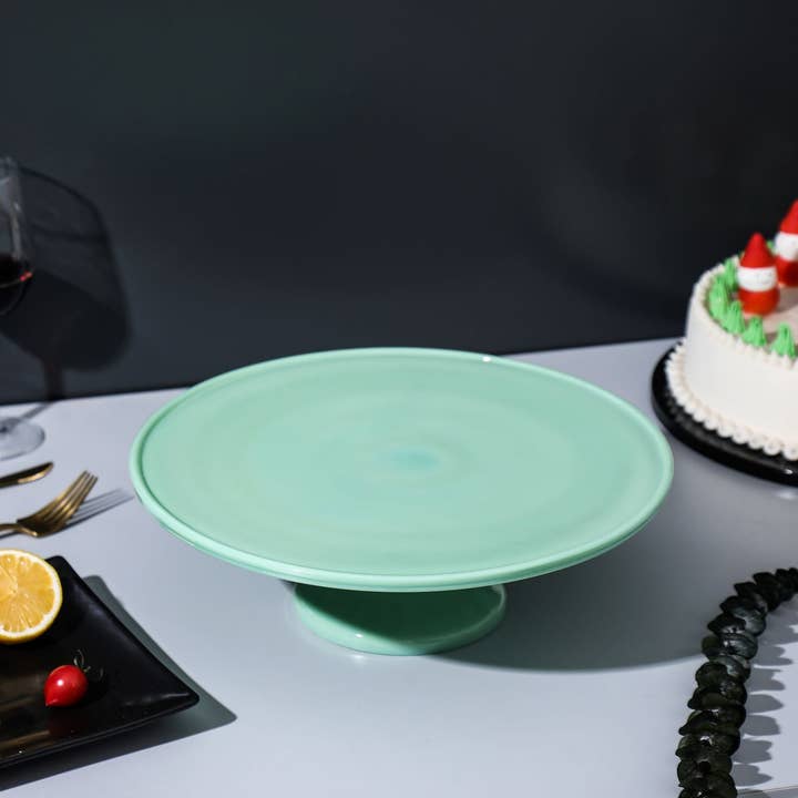 Everest Global - Vente Présentoirs à gâteaux - Présentoir à gâteau en verre jadéite