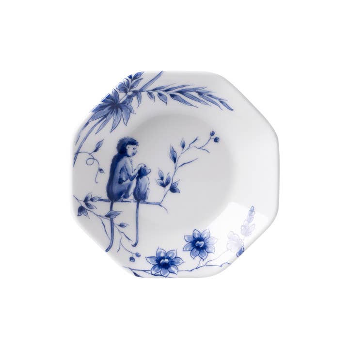 Heinen Delfts Blauw - Wholesale Decorative Plate/Dish/Bowl - Tea bag holder Monkeys