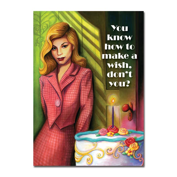 Bacall Blow Geburtstagskarte für den Großhandel von Allport Editions