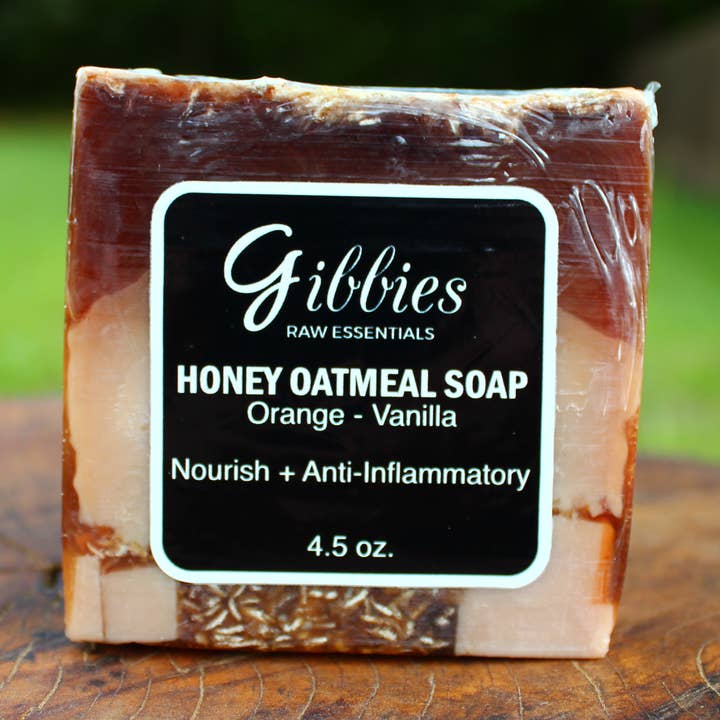 Honey Oatmeal Soap for wholesale by Gibbies Raw Essentials