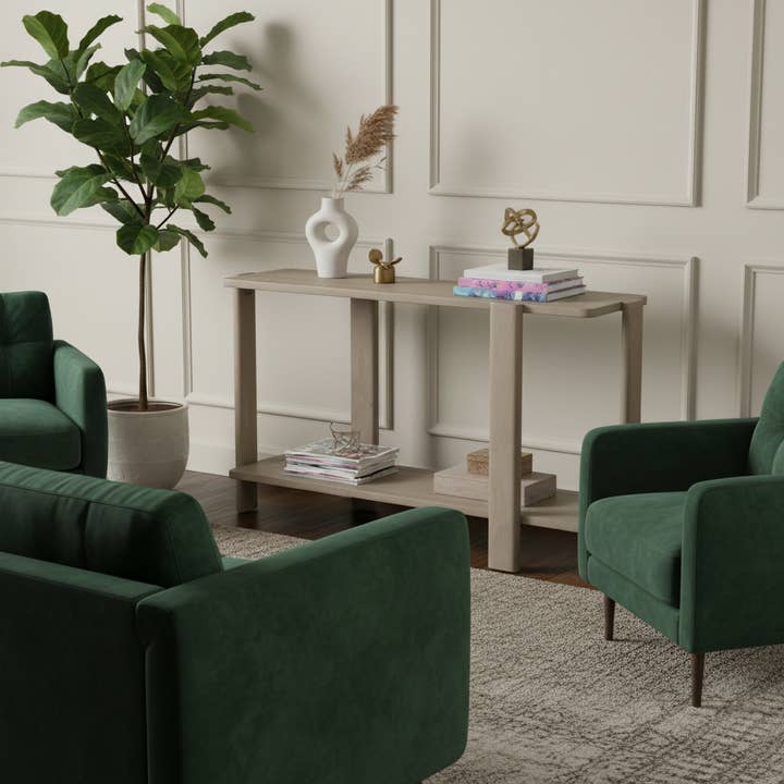 Mango Furniture Inc. - Vente Console - Console en bois massif Ariah avec étagère13