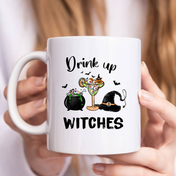 Drink Up Witches Halloween Coffee Mug for wholesale by Mug Boss Inc.