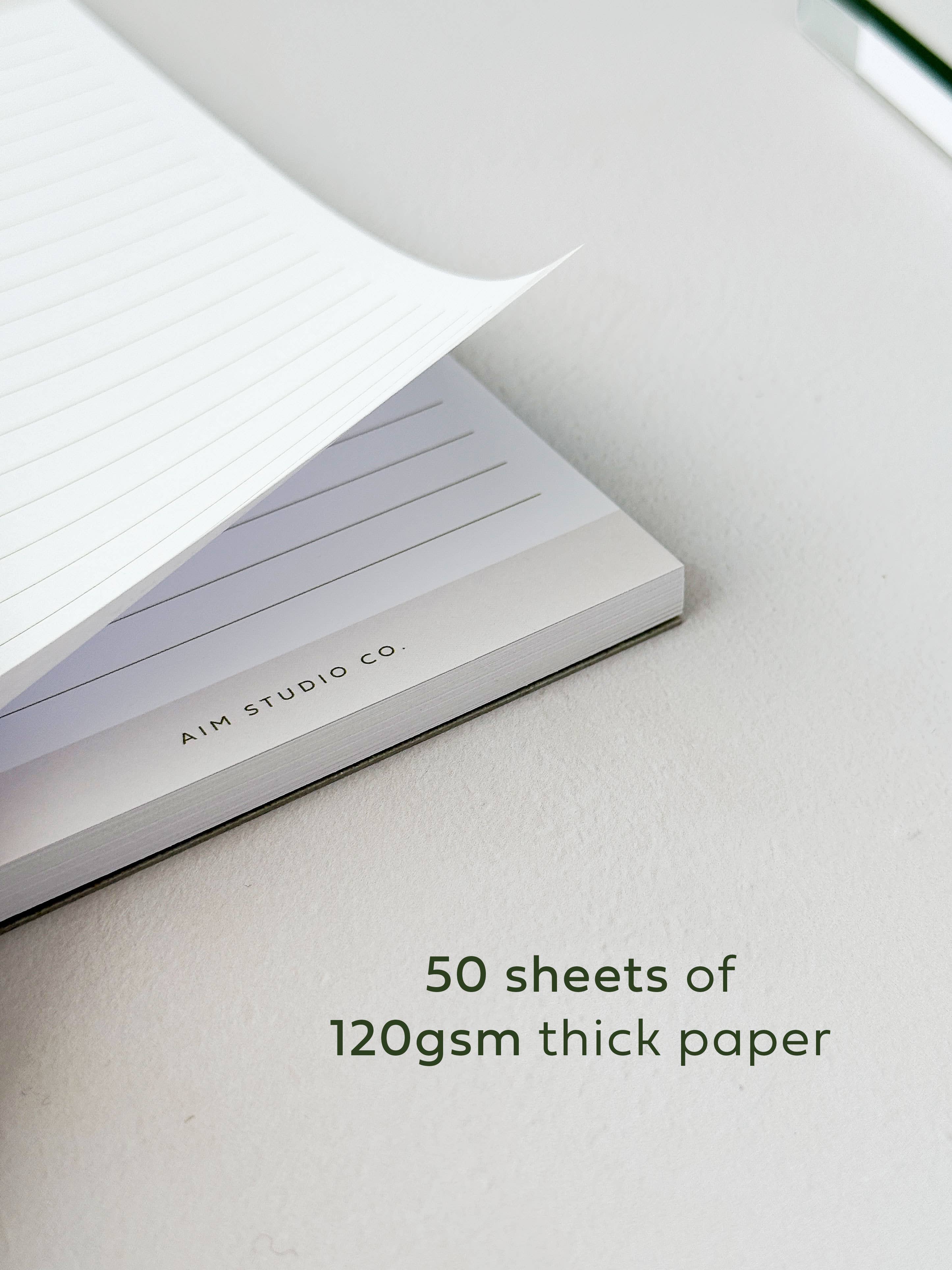 AIM Studio Co - Wholesale Notepad - Slim To Do List Notepad with Stripe Cover4