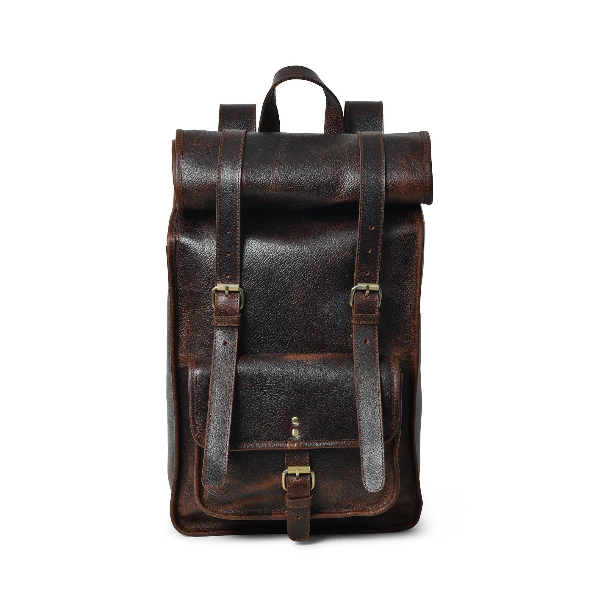 Dotch Leather - Vente Sac à dos – homme - Sac à dos roulé en cuir DuVall1