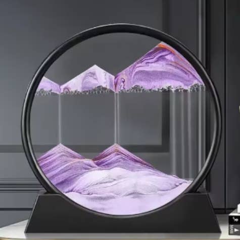Arte de arena en movimiento 3D redondo de vidrio para decoración navideña. para venta al por mayor de Buddha Ayurveda