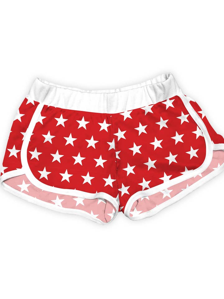 Red Stars Shorts for wholesale by Urban Smalls