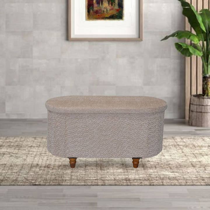 Aria Home – wholesale Ottoman – Esme Ottoman With Boucle Storage Bench3