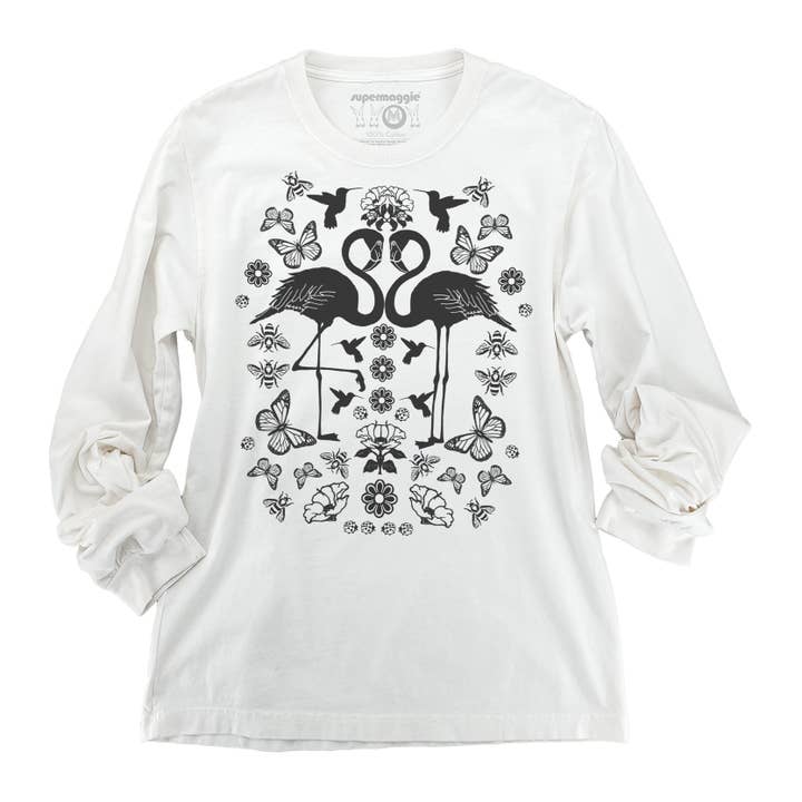 Flamingos Parker Schweres Langarmshirt für den Großhandel von Supermaggie @ Faire