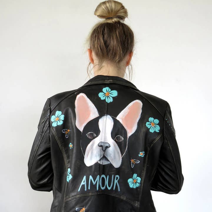 DISTRESSED LEATHER JACKET - FRENCHIE for wholesale by Johnny Be Good