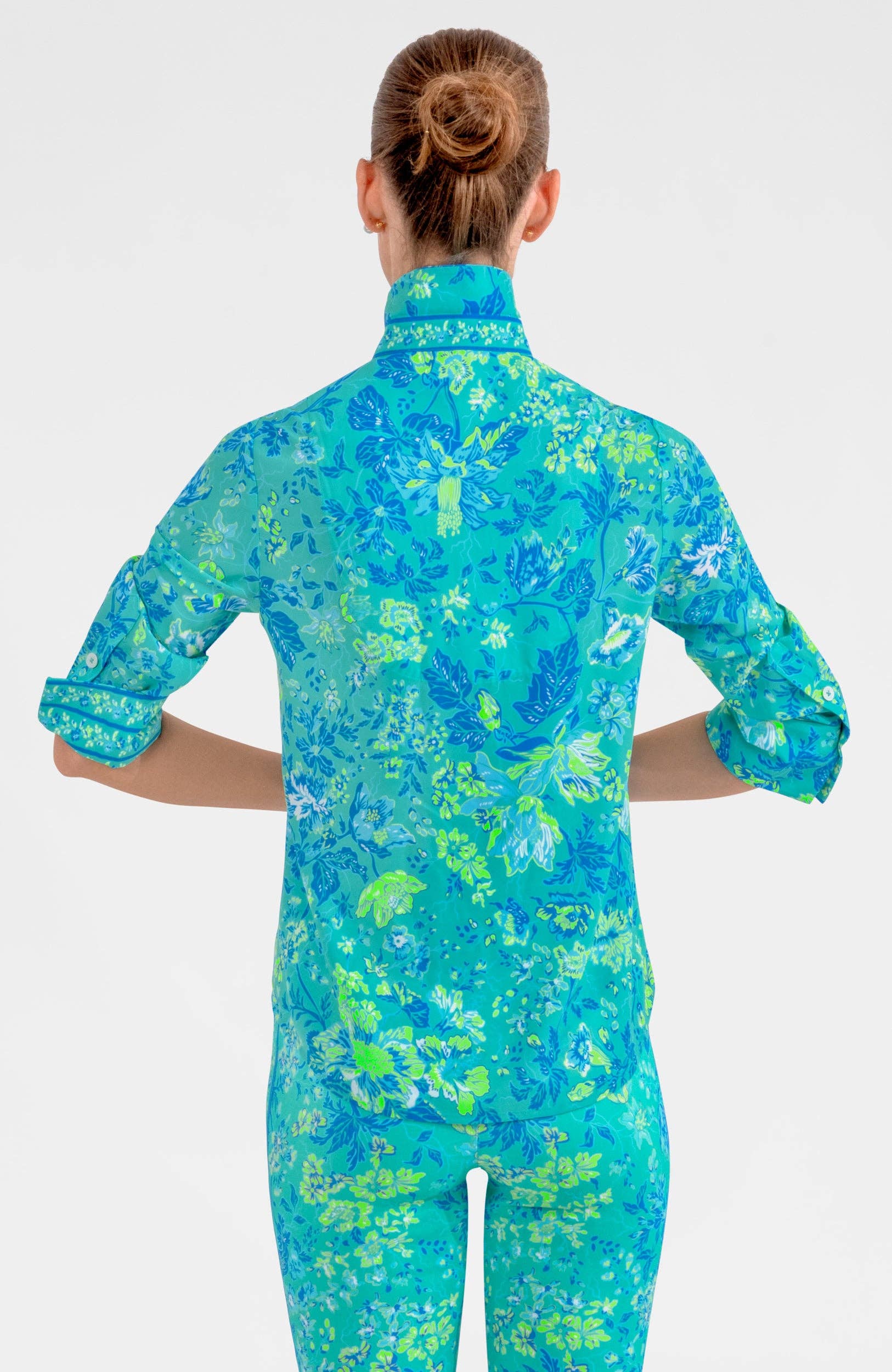 Gretchen Scott LLC - Wholesale Button Down Shirt - Women's - Boyfriend Shirt - English Garden23